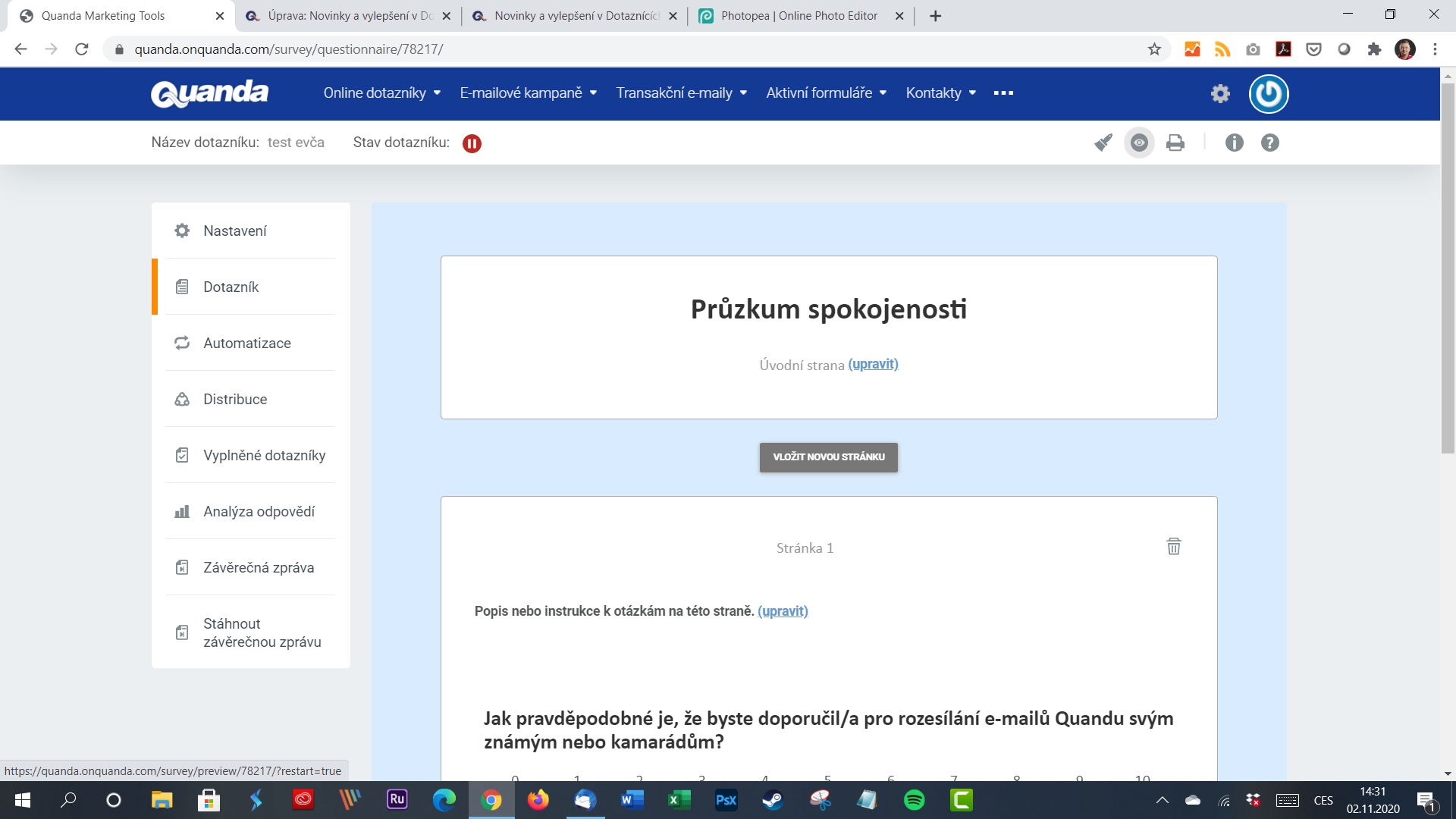 Dotazník Quanda