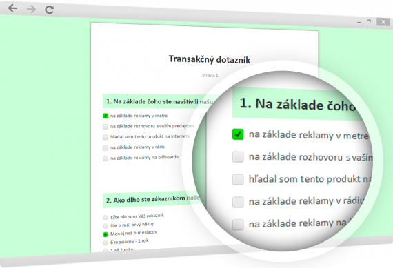 Transakčné online dotazníky